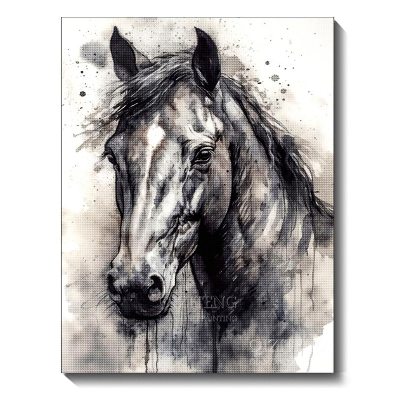 Черно-белая картина с изображением животных, алмазная живопись, собака, 5D, полная алмазная мозаика, вышивка крестом, набор для украшения дома своими руками