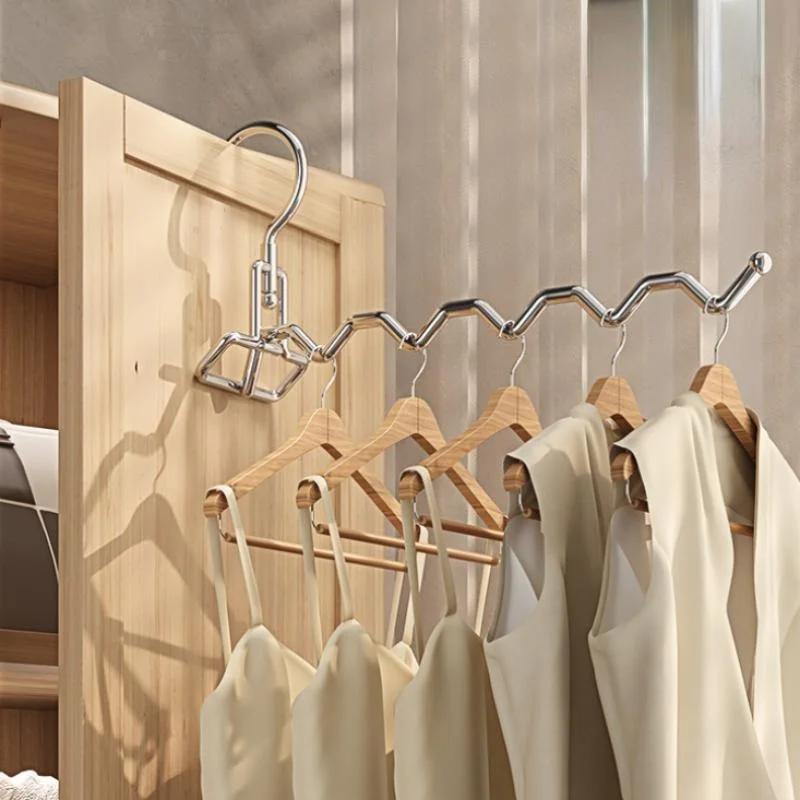 Складная вешалка для одежды из нержавеющей стали Multifu Travel Hotel Drying Hanger Essential Trips Home Simple Hanging Clothes Hangers