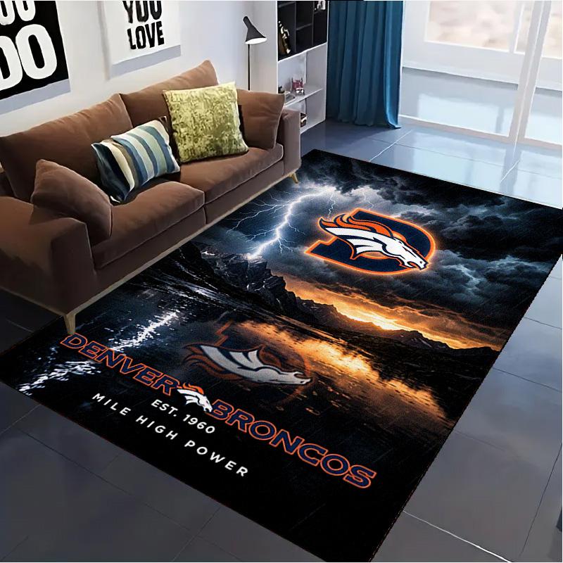 Ковер Denver Broncos для гостиной, спальни, дома, украшение дивана, нескользящий коврик для игр детей