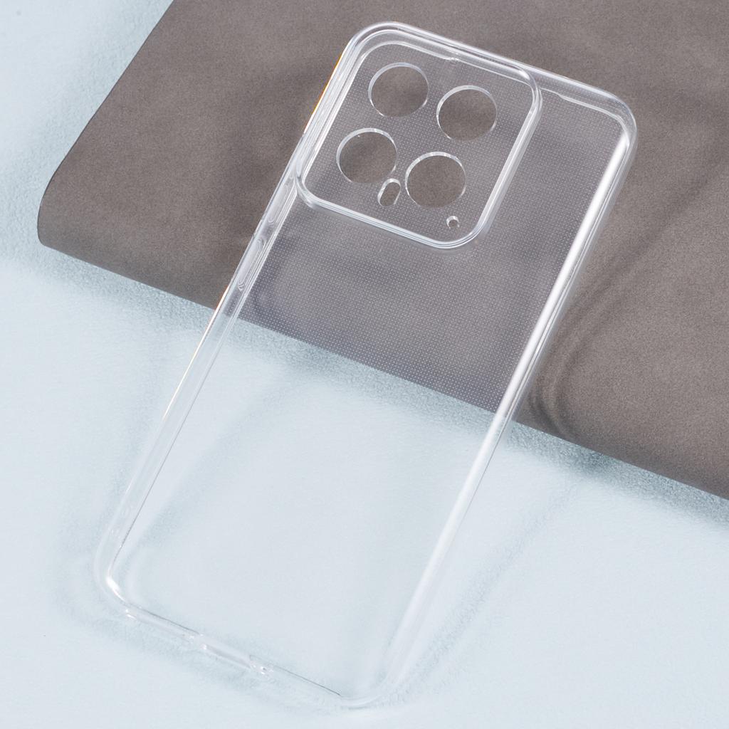 For Xiaomi 14 Cell Phone Case Clear Watermark-free 2.0mm TPU Back Shell