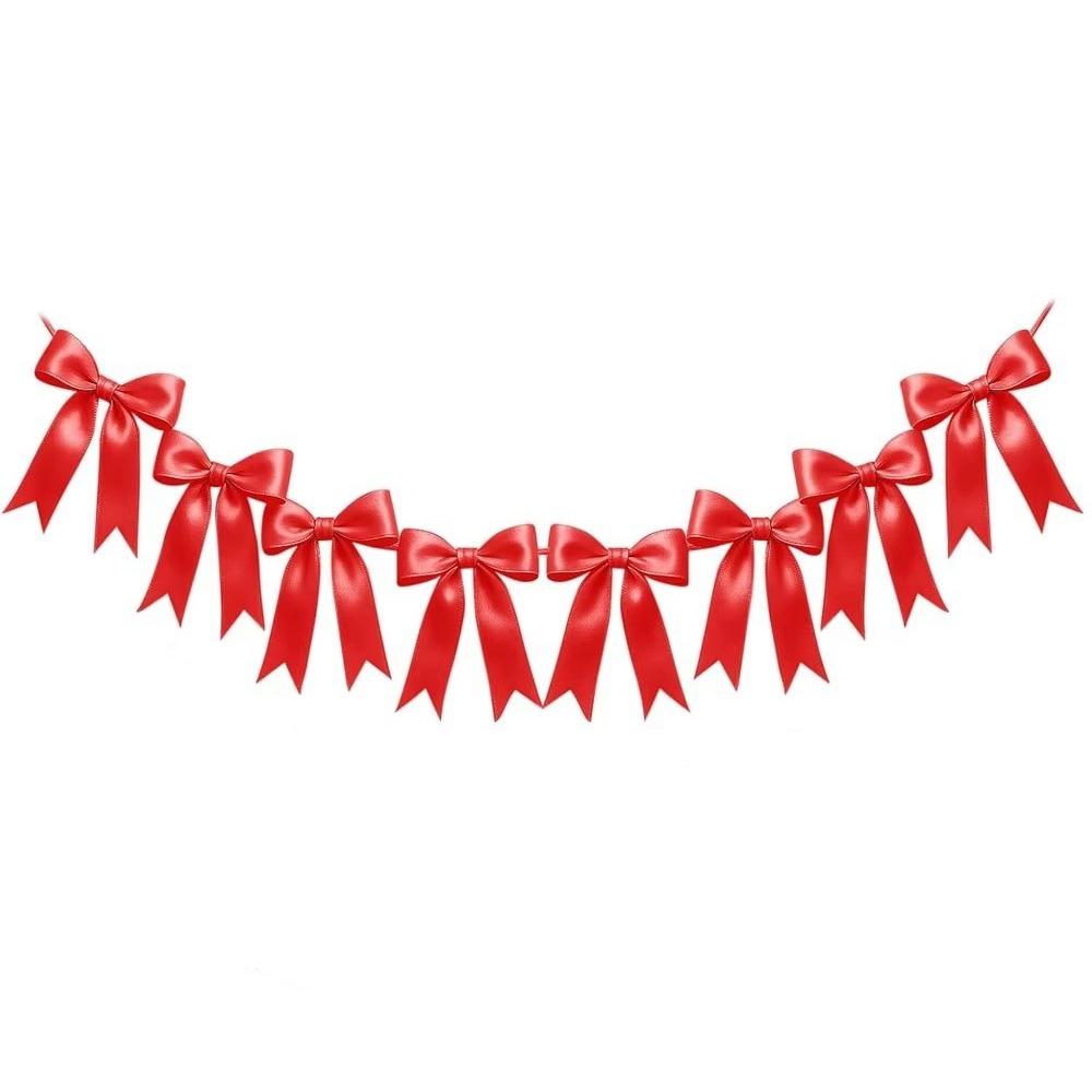 Bowknot Bowknot Garland Satin Ribbon Garland New Bow Garland Banner Wedding Decor