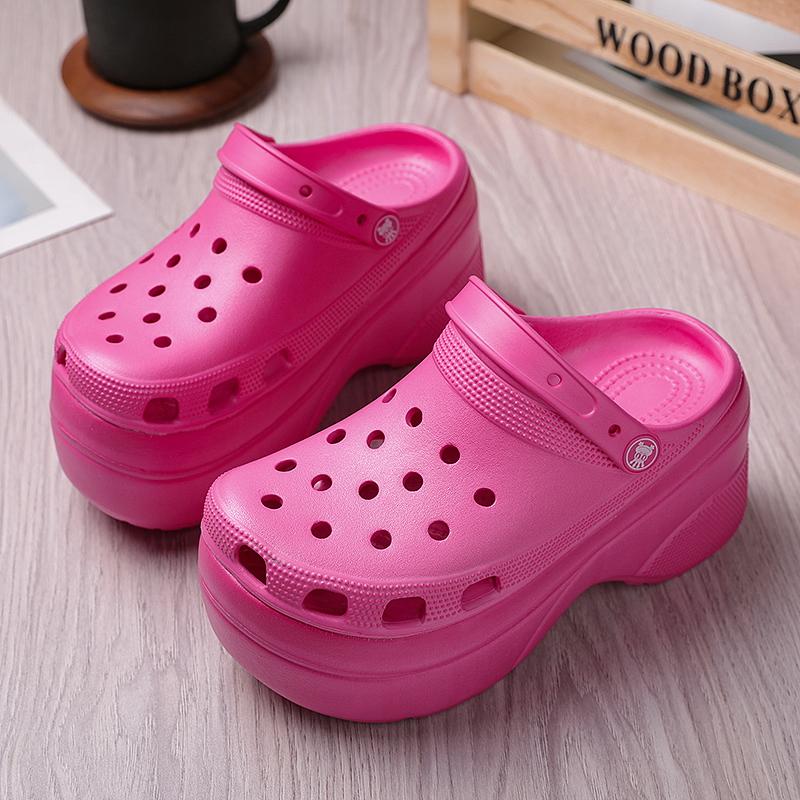 Модные сандалии, женские сандалии на платформе, сабо, садовые тапочки без шнуровки для девочек, пляжная обувь, шлепанцы Sandalia Plataforma