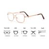 Vintage Rectangle Metal Frame Reading Glasses Fashion Anti-fatigue High Definition Presbyopia Eyeglasses Diopter +1.0 To +4.0