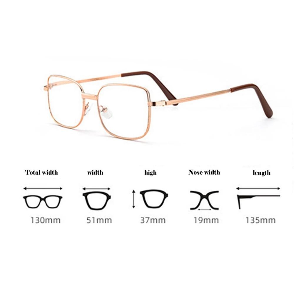 Vintage Rectangle Metal Frame Reading Glasses Fashion Anti-fatigue High Definition Presbyopia Eyeglasses Diopter +1.0 To +4.0