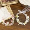 Bohemia Style Girls Garland Simulation Flower Flower Headdress Butterfly Fairy Hair Hoop  Women