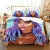 Африканский комплект пододеяльника размера кинг/квин, современный стильный, черная женщина с гирляндой, декоративный полиэстеровый комплект постельного белья для девушек и женщин