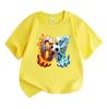 Kids Boys Girls 100% Cotton Crew Neck Short Sleeve T-Shirt, Cool Fire Ice 67 Soccer Football Graphic Casual Soft Summer Tee for Children Daily Wear