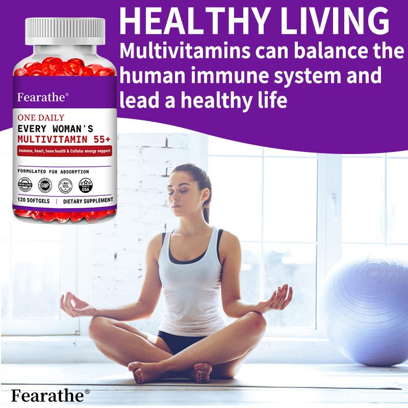 Women's Multivitamin 55+ Dietary Supplement - Immunity Bone Health 120 Capsules