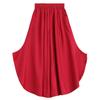 Women's Spring Summer and Autumn Thin Section of Pure Colour Cotton and Linen Leisure Comfortable Breathable Seven-minute Wide Legged Trousers