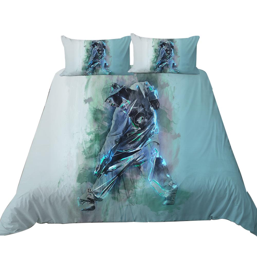 Роскошный домашний комплект постельного белья с 3D танцевальным узором, полноразмерное пододеяльник и наволочка, моющееся удобное постельное белье для спальни с принтом теней для танца