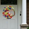 Patriotic Wreath July 4TH Door Sign Artificial Garland for Hotel Wall Outdoor Living Room