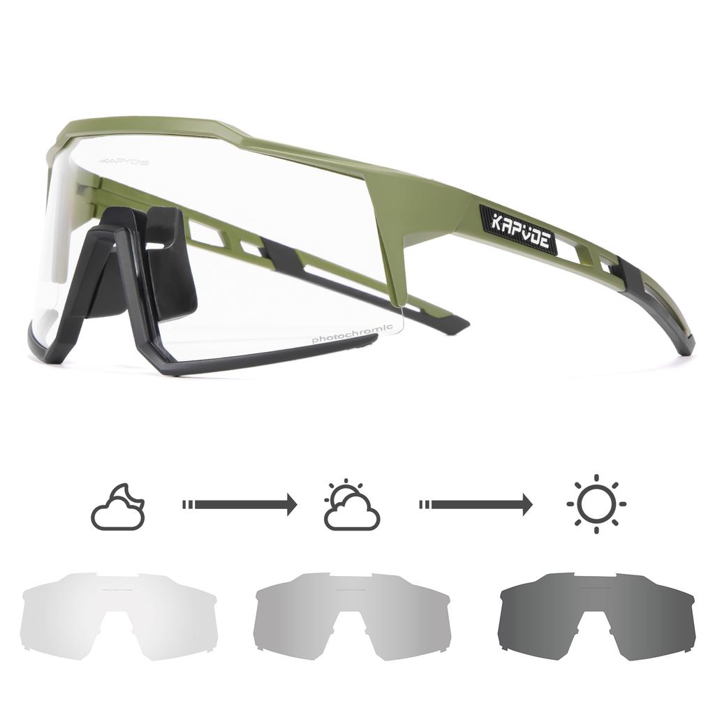Pochromic Cycling Glasses Men Bicycle Glasses Cycling Sports Cycling Sunglasses Bike Eyewear Outdoor MTB Eyepieces