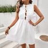 Women's Summer Cutout Chest Lace-up Sleeveless Vest Dress