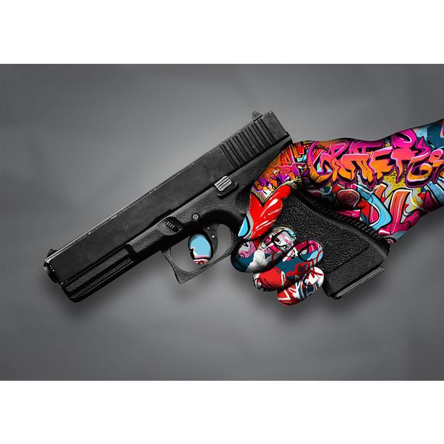 Приветствия победы Граффити Искусство Поощрение Жесты и губы Печать холста Картина Плакат Настенная живопись