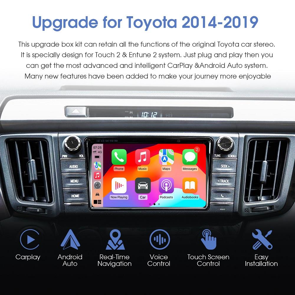 Для Apple Carplay Android Auto Для Toyota Touch 2 Entune 2.0 Highlander Tundra Sienna Prius Yaris Camry CHR Модуль Мультимедиа