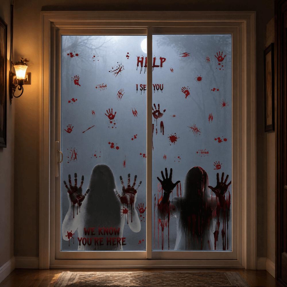 Ghost Claws Scary Ghost Window Sticker Spooky Party Door Stickers Party Supplies