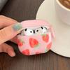 Корея Милый Розовый Клубничный Узор Силиконовый Чехол для Наушников AirPods Pro 2 AirPods 4 AirPods 1 2 3 Мягкий Защитный Чехол Coque