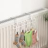 Крючок для хранения на радиаторе, большая грузоподъемность, несколько крючков, прочная металлическая конструкция, простая установка без сверления, держатель для сушки полотенец и носков
