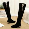 Большого размера зимние ботфорты выше колена женские из эластичной ткани женские ботфорты до бедра сексуальная женская обувь длинные боты женские