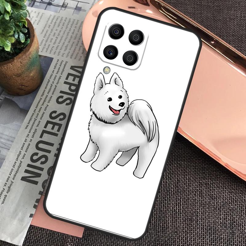 Cartoon Samoyed Dog For Samsung Galaxy M34 M54 M14 M53 M33 M13 M12 M32 M52 M20 M15 M55 M21 M51 M30s M31s Case