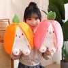 New Transformation Fruit Rabbit Plush Toys for Children with Sleep Pillow Birthday Gift Female Strawberry Carrot Rabbit Dolls