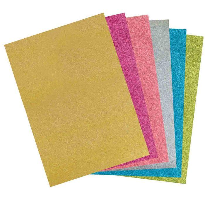 Mousse Caoutchouc autocollante 6 Couleurs pailletées