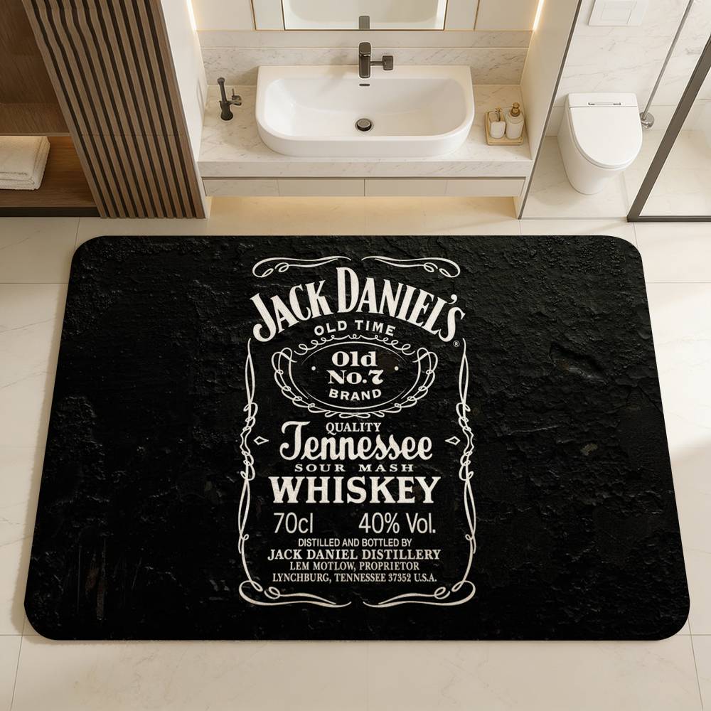 Коврик для пола с логотипом J-Jack D-Daniels, скандинавский стиль, домашний коврик для прихожей, коврики для ванной-туалета, коврик для декора спальни, отеля
