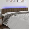 VidaXL LED Headboard Bedroom Furniture Double Bed Accessory Head of Bed Frame Interior Dark Brown 3122055
