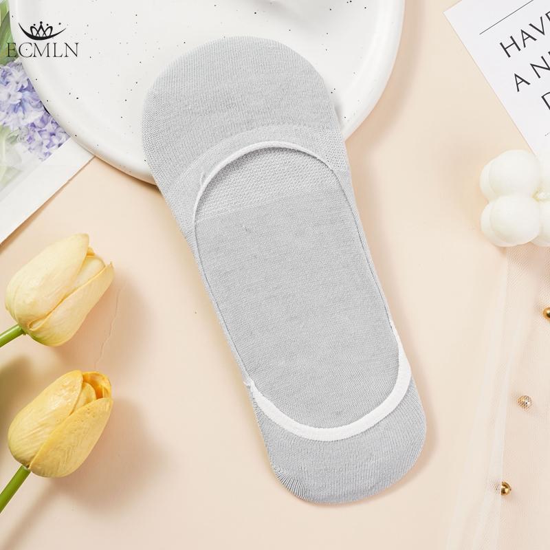 Women's Low Cut Summer Invisible Solid Color Boat Socks Thin Non-slip Socks