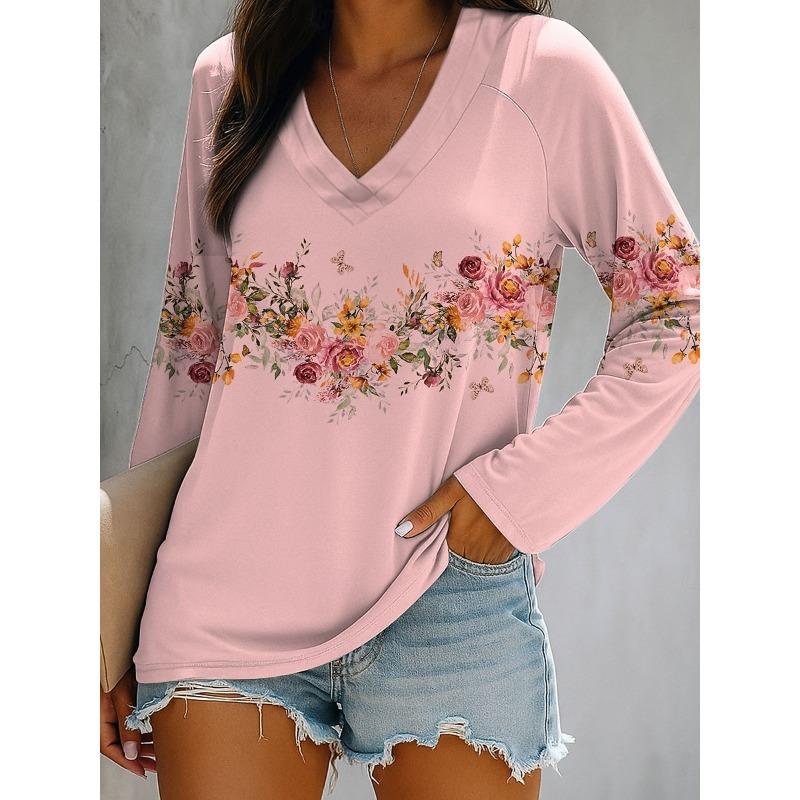 Женская футболка с 3D-принтом бабочки, модный топ с длинным рукавом и круглым вырезом, обычного кроя, для праздничных выходных, для весны и осени