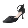 Fashion 2025  Small Size  New High Heels Women Sandals Point Toe Women Shoes Black Ladies Sandals High-heeled Shoes