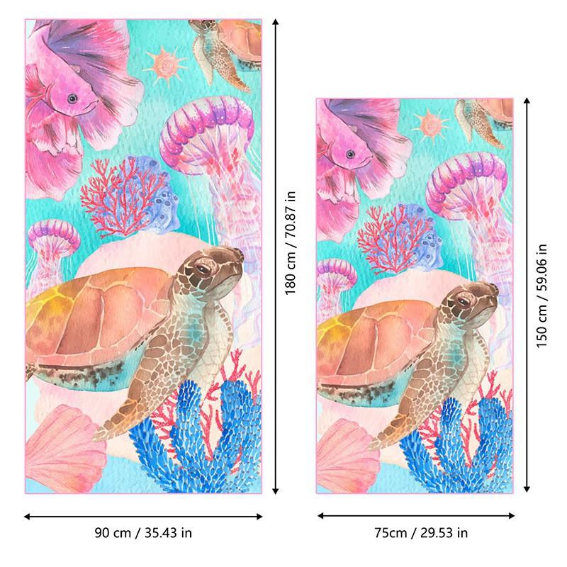 Ultrafine Microfiber Beach Towel Adults Quick-Dry Swim With Digital Print Lightweight Absorbent Bath Pool Sea Travel Yoga