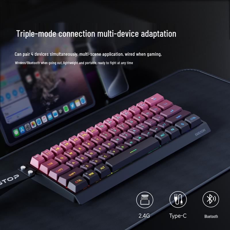 EWEADN F68 68-клавишная RGB мембранная игровая клавиатура
