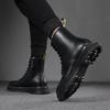 Модные мужские высокие ботинки Martin на осень/зиму в британско-корейском стиле