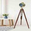 Handcrafted Floor Lamp 177.8 Cm with Antique Marine Finish, Tripod, Spot Light,