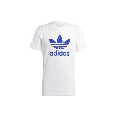 Originals Trefoil Logo Print Футболка с короткими рукавами Мужские топы Белые IA4813