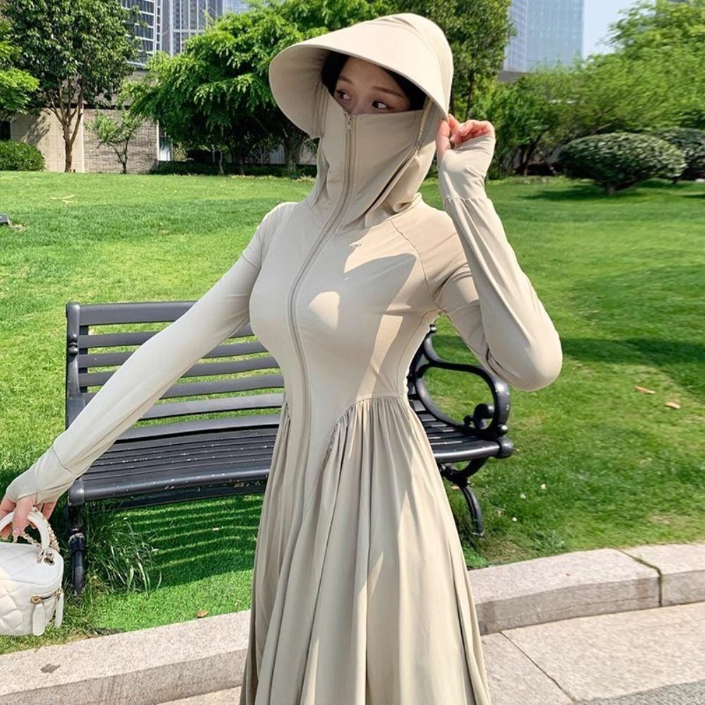 Breathable Sun Protection Clothing Lightweight Sunscreen Dress Fashion Women's Hoodie  Summer