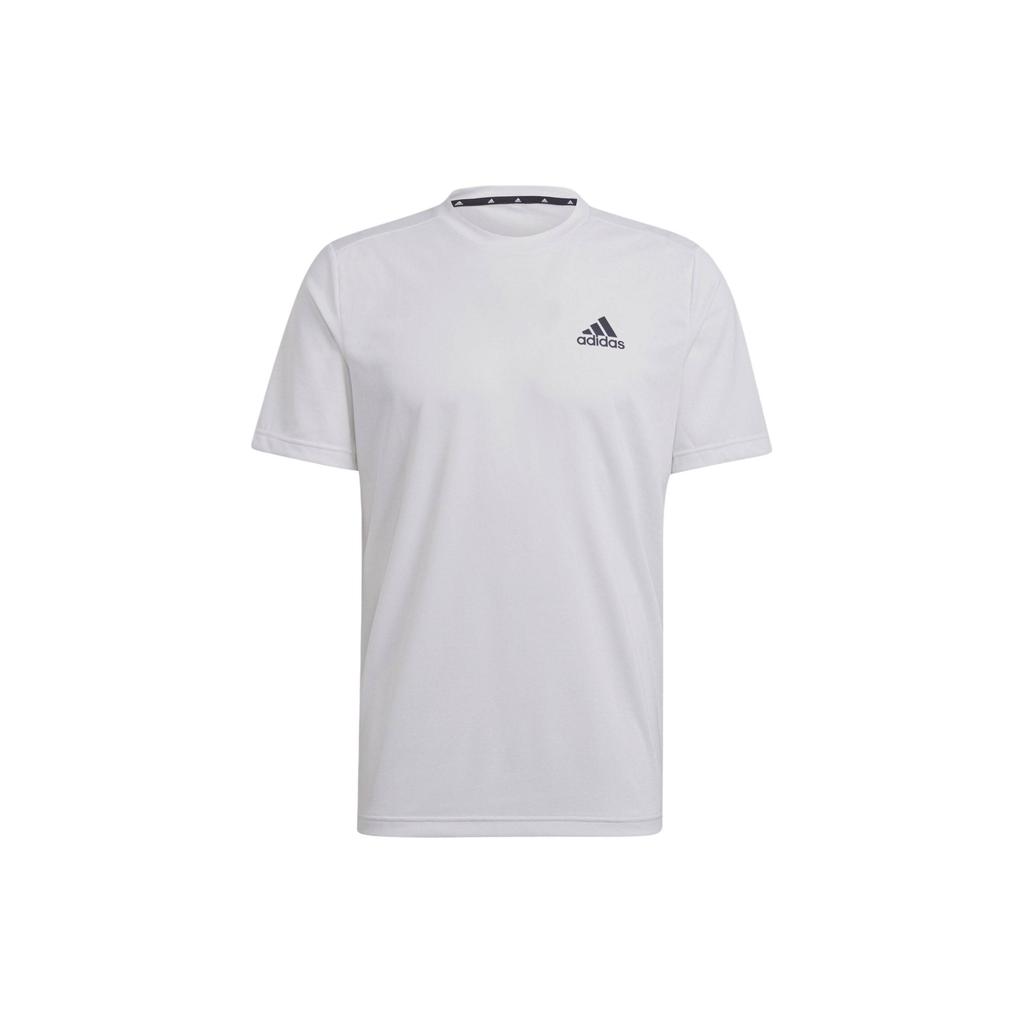adidas Повседневная футболка с коротким рукавом с буквенным принтом, мужские топы, белые GM5509