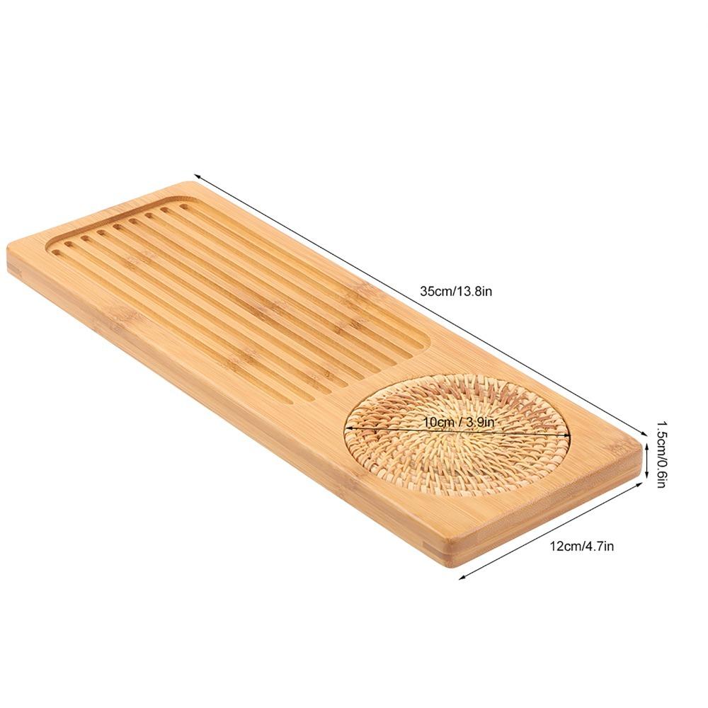 Rectangular Shape Kung Fu Tea Table Wooden Material Tea Serving Tray Portable Tea Table Office Use