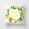 Home Decor Yellow Lemon Pattern Summer Cushion Cover Pillow Sofa Decorative