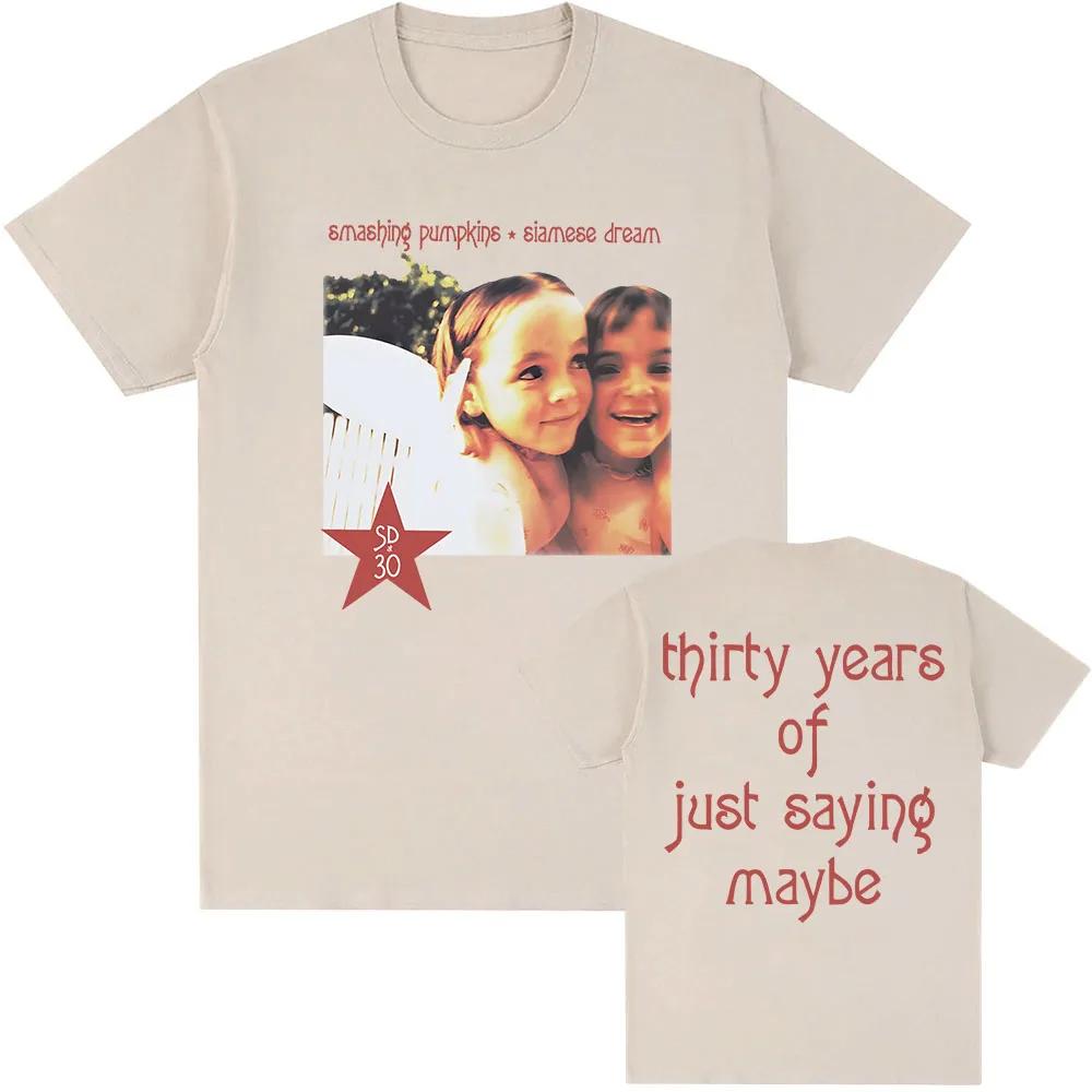 Футболки к 30-летию Siamese Dream Футболка рок-группы The Smashing Pumpkins Летние мягкие футболки Графическая одежда