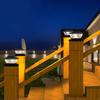 Outdoor Waterproof Solar Pillar Light Patio Garden Fence Gate Post Light 6X6 inch 600mAh Battery