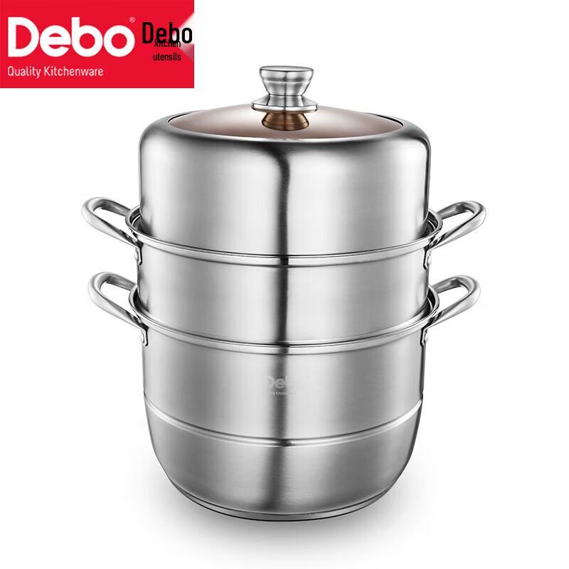 Debo DEP-697 304 Stainless Steel Double-Layer Steamer
