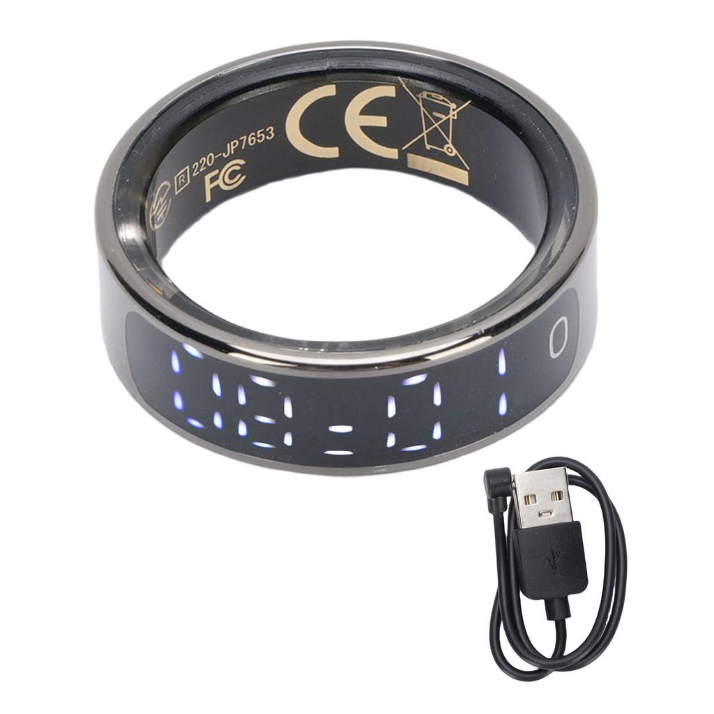 Фитнес-трекер кольцо с экраном, управление жестами, фотографирование, водонепроницаемость 50 метров, умное кольцо для спорта