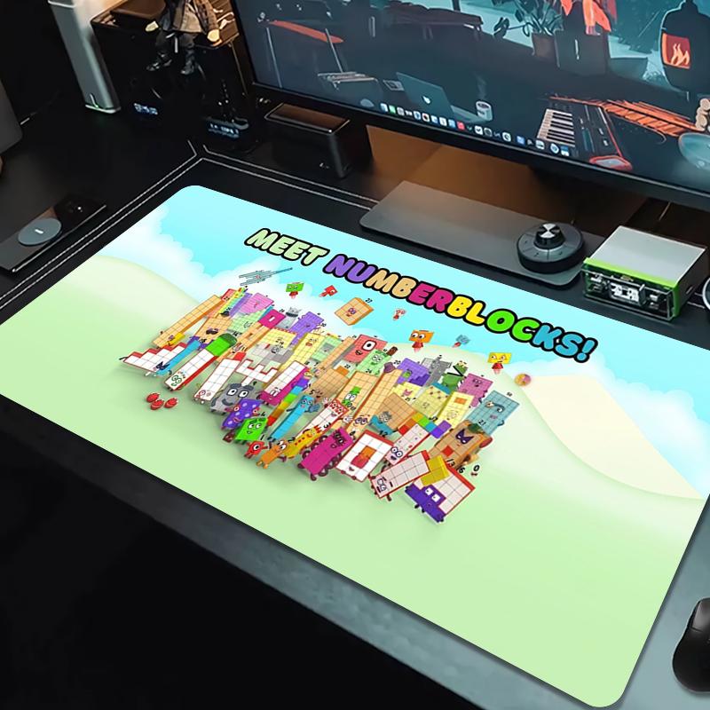 Numberblocks Mouse Pad Large Gaming Table Cushion Nonslip Laptop Tablet Big Mousepad Xxl Mat Mini Pc Playmat With Lock Edge