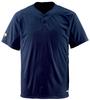 DESCENTE Baseball Dark XO DB201 2-Button T-Shirt, Navy, Size,
