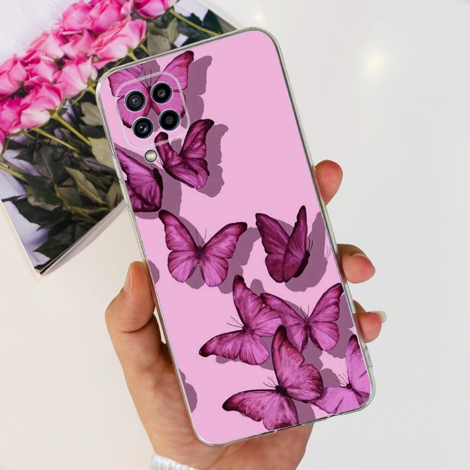 Чехол для Samsung Galaxy M32 SM-M325F Популярный Цветок Прозрачный Силикон Мягкий ТПУ Funda Для Samsung M32 4G M 32 GalaxyM32 Бампер