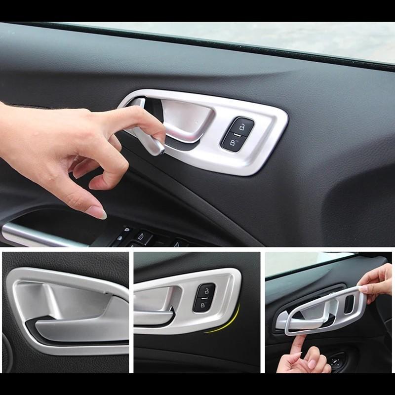 For Ford Kuga 2013 2014 2015 2016 2017 2018  ABS Chrome Interior Door Handle Bowl Cover Frame Trim  Car Sticker Accessories