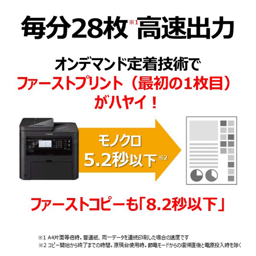 Canon laser printer A4 monochrome multifunction device Satera MF264dw automatic paper for telework (double-sided printing, single-sided feeding,