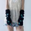 Solid Color Arm Warmers Y2k Fingerless Gloves Punk Wool Sleeve Cuff Party